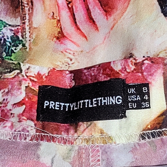 PrettyLittleThing Rose Femme Renaissance Wide Leg Pants (4) - Picture 5 of 8